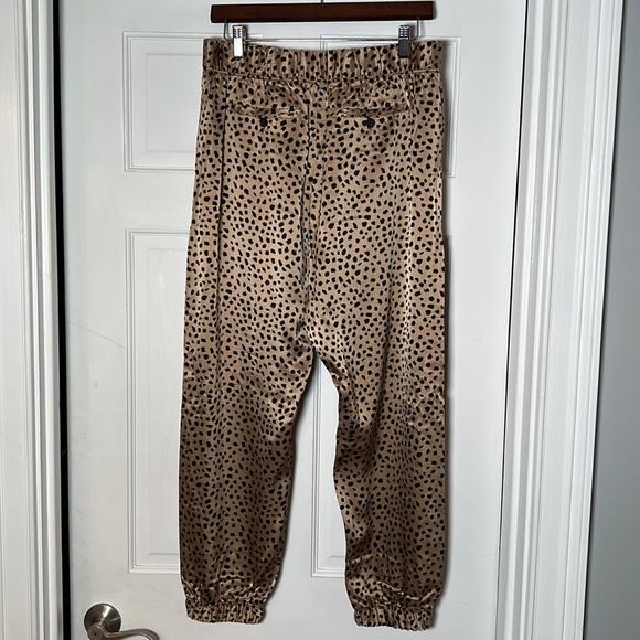 ATM Silk Joggers Black and Tan Animal Print Size Medium - Picture 2 of 4